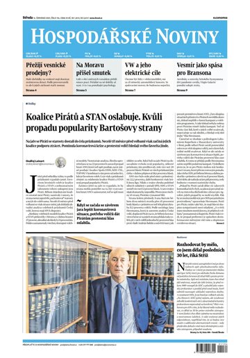Obálka e-magazínu Hospodářské noviny 134 - 14.7.2021