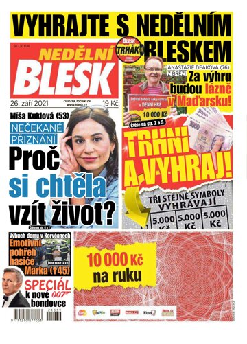 Obálka e-magazínu Nedělní Blesk 26.9.2021