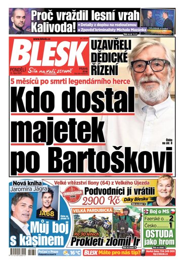 Obálka e-magazínu Blesk 13.10.2025