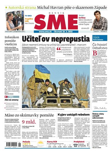 Obálka e-magazínu SME 19.2.2015