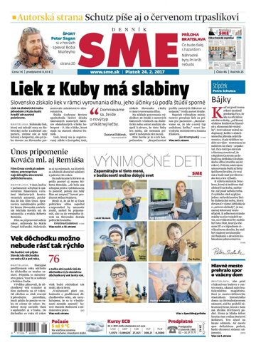 Obálka e-magazínu SME 24.2.2017