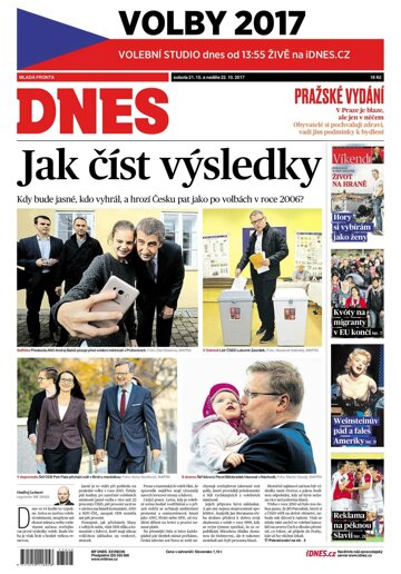 Obálka e-magazínu MF Dnes 21.10.2017
