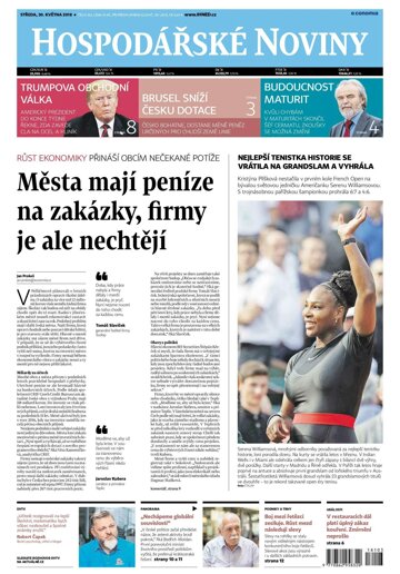 Obálka e-magazínu Hospodářské noviny 103 - 30.5.2018
