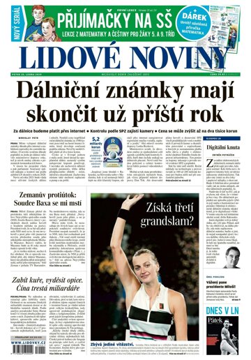 Obálka e-magazínu Lidové noviny 25.1.2019