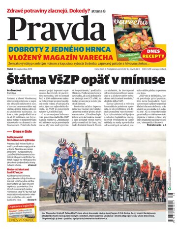 Obálka e-magazínu Pravda 20. 9. 2019