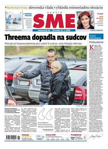 Obálka e-magazínu SME 12.3.2020