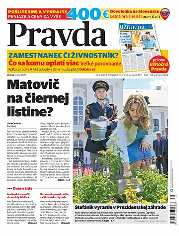 Obálka e-magazínu Pravda 21. 7. 2020