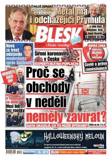 Obálka e-magazínu Blesk 29.10.2020