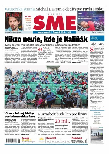 Obálka e-magazínu SME 25-2-2021