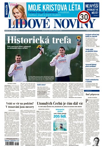 Obálka e-magazínu Lidové noviny 30.7.2021