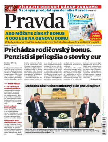 Obálka e-magazínu Pravda 22. 3. 2023