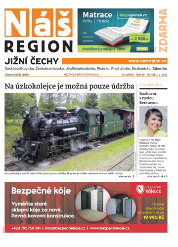 Obálka e-magazínu Náš Region - Jižní Čechy 36/2023