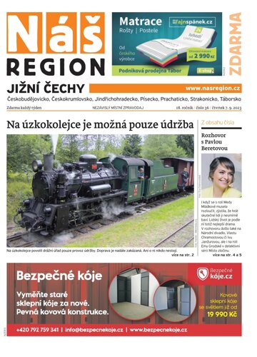 Obálka e-magazínu Náš Region - Jižní Čechy 36/2023