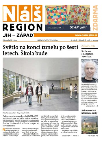 Obálka e-magazínu Náš Region - Jih 38/2023