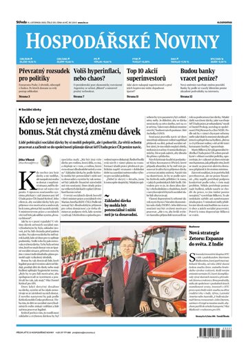 Obálka e-magazínu Hospodářské noviny 221 - 15.11.2023