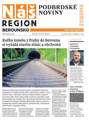 Obálka e-magazínu Náš Region - Berounsko 7/2024