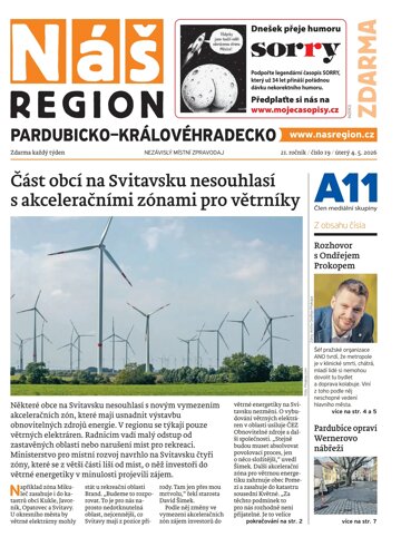 Obálka e-magazínu Náš Region - Pardubicko/Královéhradecko 19/2026