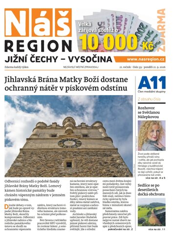 Obálka e-magazínu Náš Region - Vysočina 39/2026