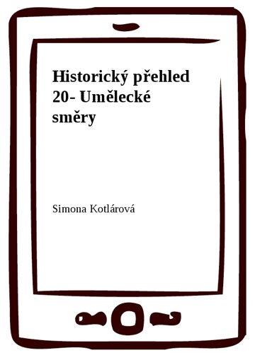 Obálka knihy Historický přehled 20 - Umělecké směry - gotika, renesance