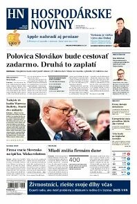 Obálka e-magazínu Hospodárske noviny 23.10.2014