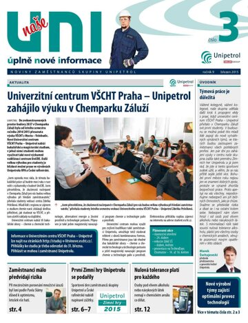 Obálka e-magazínu UNI noviny