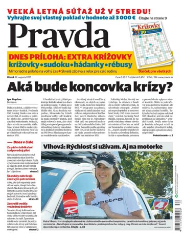 Obálka e-magazínu Pravda 22.8.2017