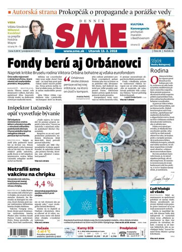 Obálka e-magazínu SME 13.2.2018