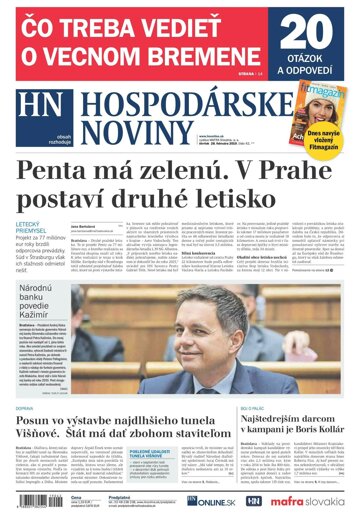 Obálka e-magazínu Hospodárske noviny 28.02.2019