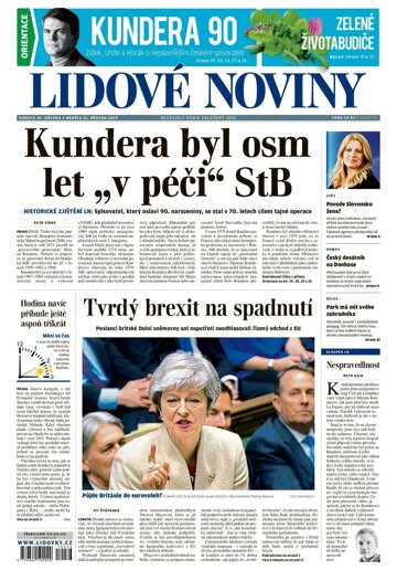 Obálka e-magazínu Lidové noviny 30.3.2019