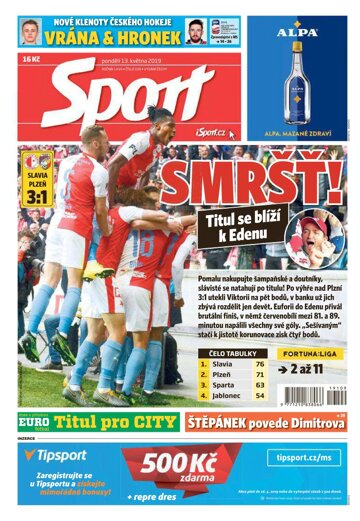 Obálka e-magazínu Sport 13.5.2019