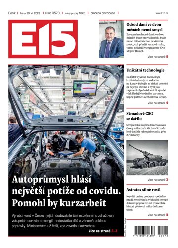 Obálka e-magazínu E15 29.4.2022