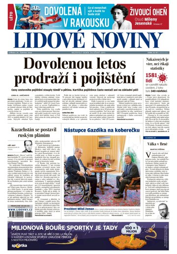 Obálka e-magazínu Lidové noviny 29.6.2022