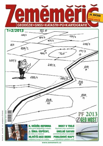 Obálka e-magazínu Svazané časopisy Zeměměřič po ročnících Zeměměřič ročník 2013