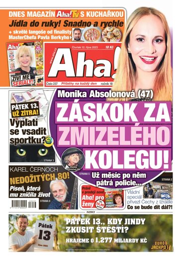 Obálka e-magazínu AHA! 12.10.2023