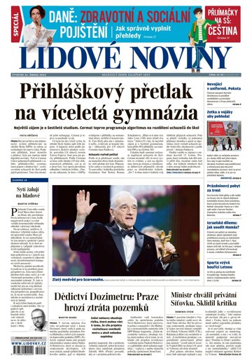 Obálka e-magazínu Lidové noviny 22.2.2024