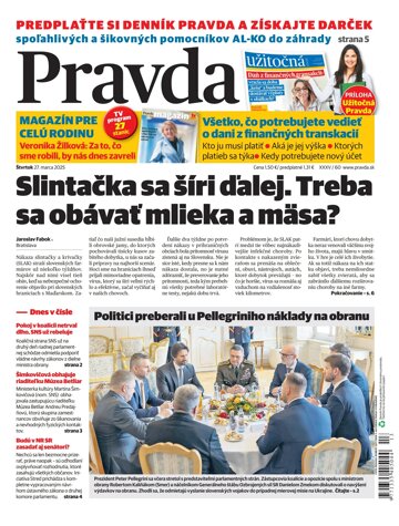 Obálka e-magazínu Pravda 27. 3. 2025