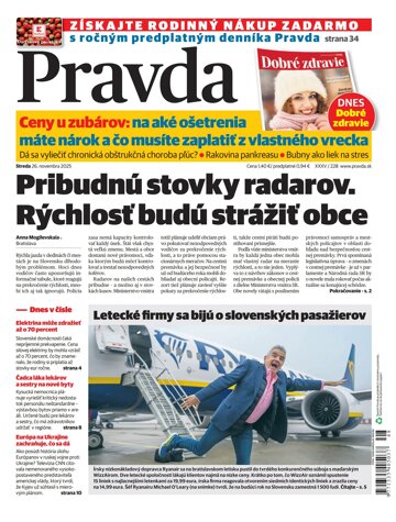 Obálka e-magazínu Pravda 26. 11. 2025