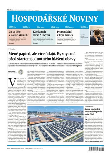 Obálka e-magazínu Hospodářské noviny 060 - 26.3.2026