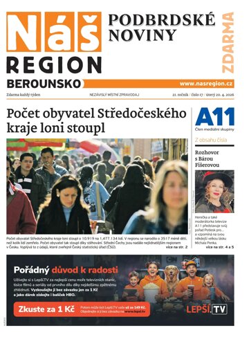 Obálka e-magazínu Náš Region - Berounsko 17/2026