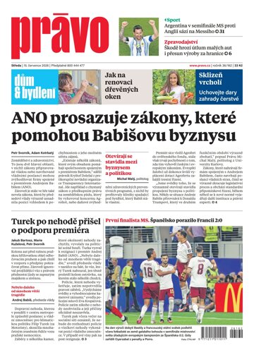 Obálka e-magazínu Deník Právo 15.7.2026