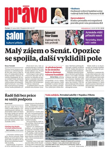 Obálka e-magazínu Deník Právo 27.8.2026