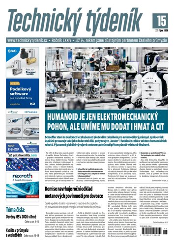 Obálka e-magazínu Technický týdeník 15/2026