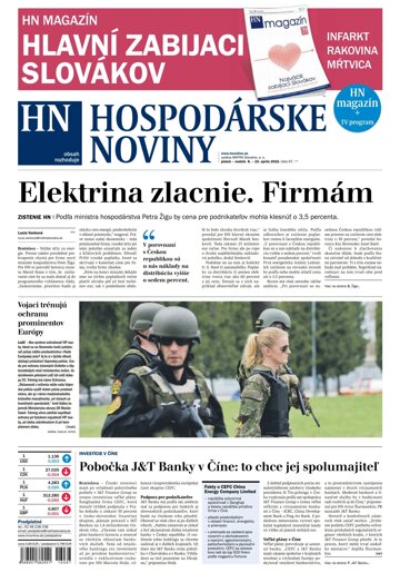 Obálka e-magazínu Hospodárske noviny 08.04.2016