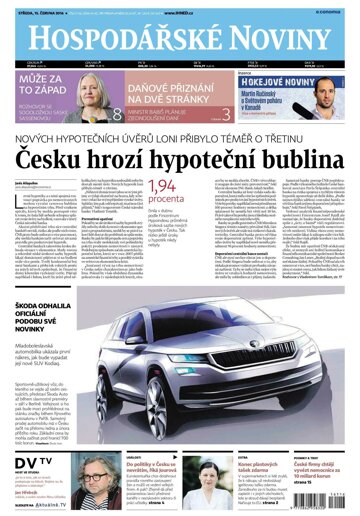 Obálka e-magazínu Hospodářské noviny 116 - 15.6.2016