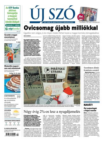 Obálka e-magazínu Új Szó 20.10.2017