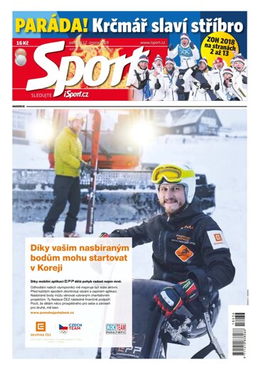 Obálka e-magazínu Sport 12.2.2018