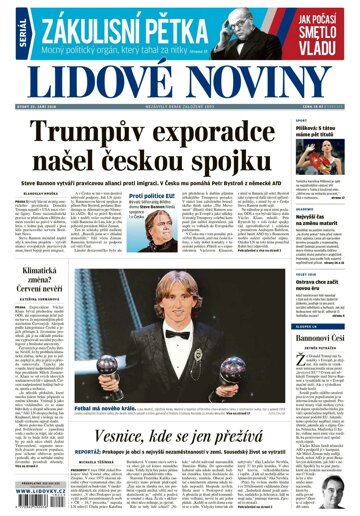 Obálka e-magazínu Lidové noviny 25.9.2018