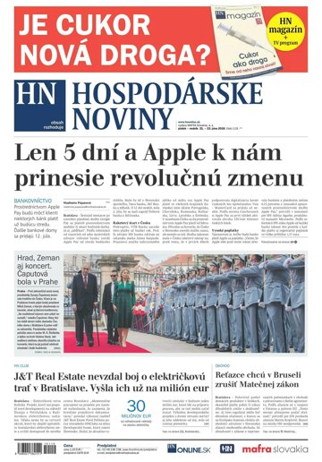 Obálka e-magazínu Hospodárske noviny 21.06.2019