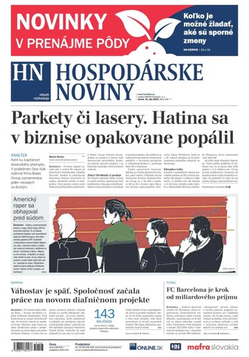 Obálka e-magazínu Hospodárske noviny 31.07.2019