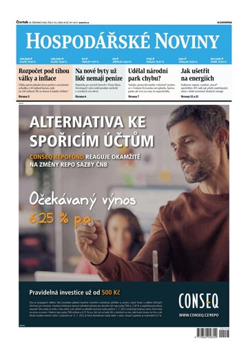 Obálka e-magazínu Hospodářské noviny 145 - 28.7.2022
